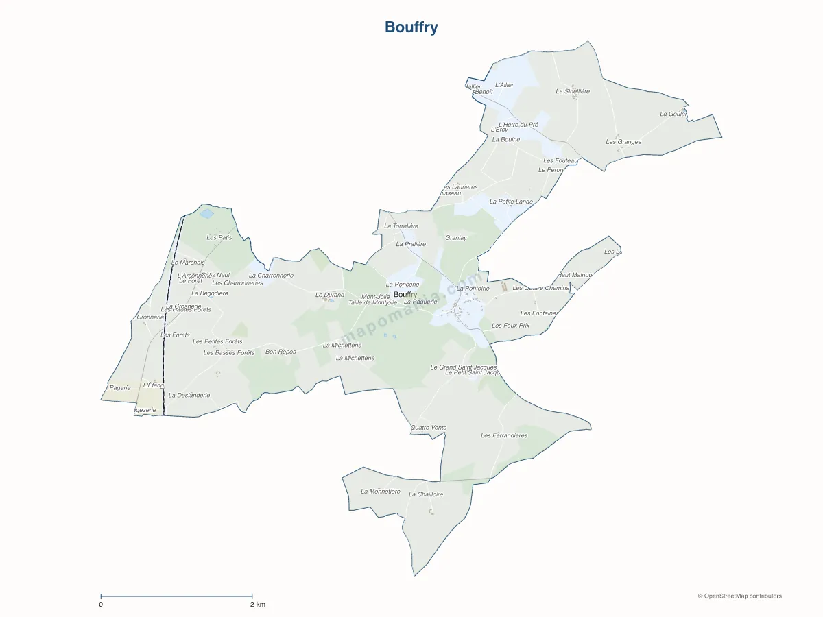 Carte de Bouffry à personnaliser