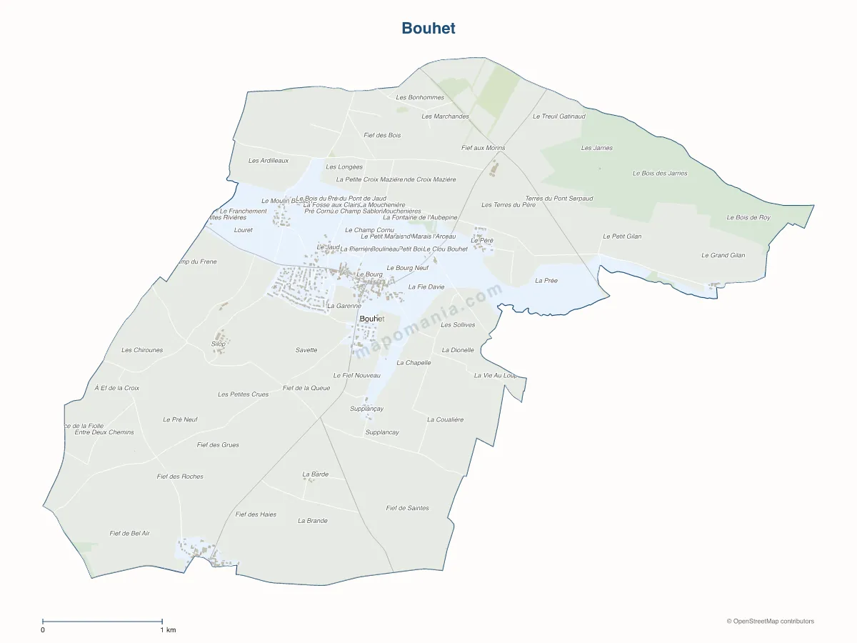 Carte de Bouhet à personnaliser