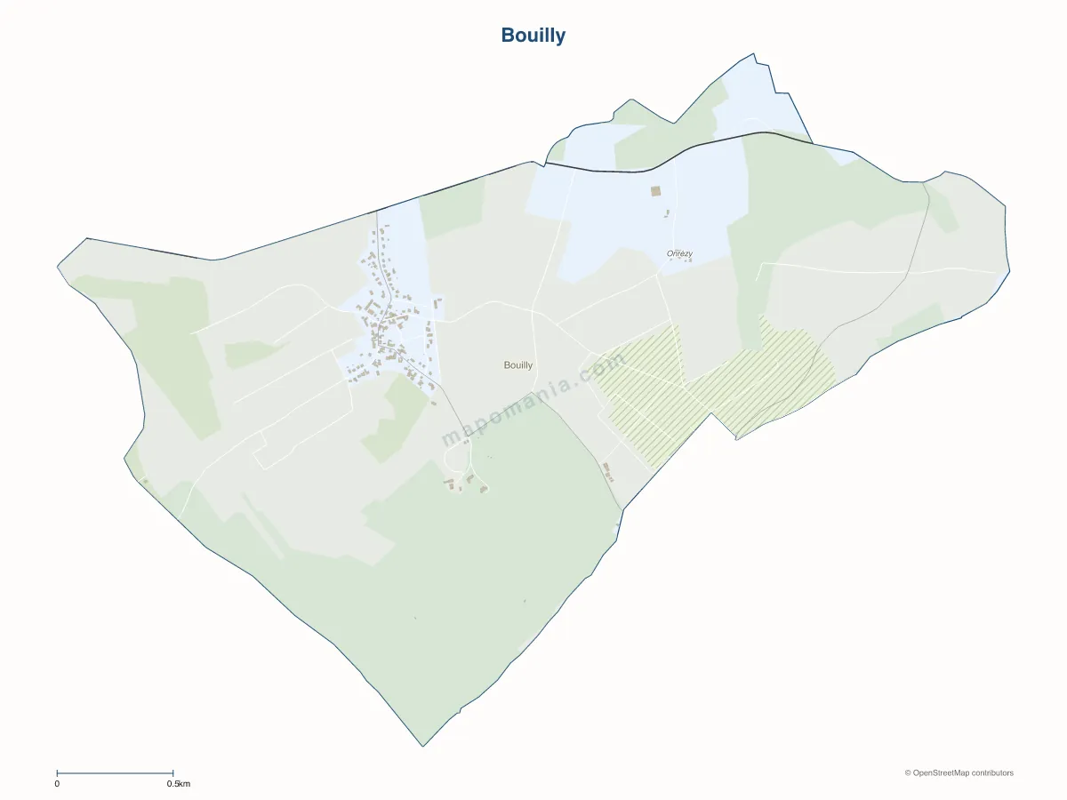 Carte de Bouilly à personnaliser