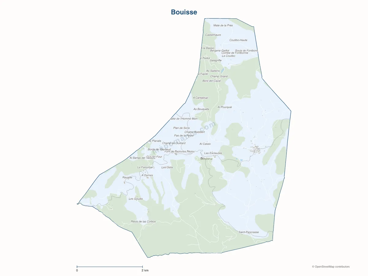 Carte de Bouisse à personnaliser