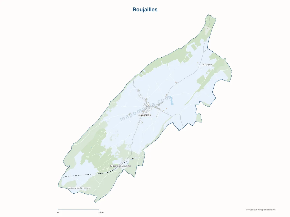 Carte de Boujailles à personnaliser