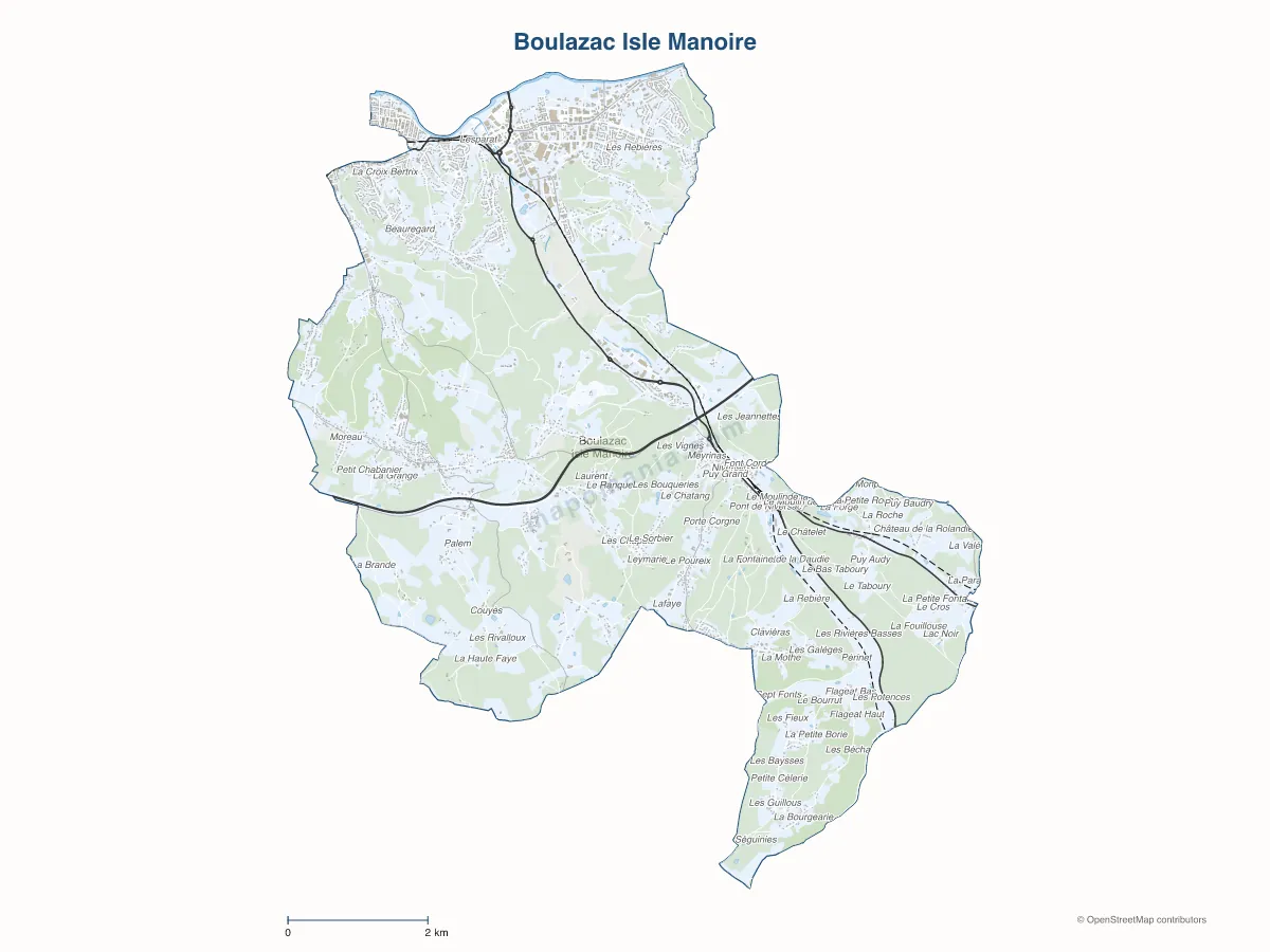 Carte de Boulazac Isle Manoire à personnaliser