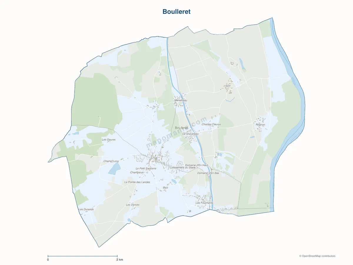 Carte de Boulleret à personnaliser