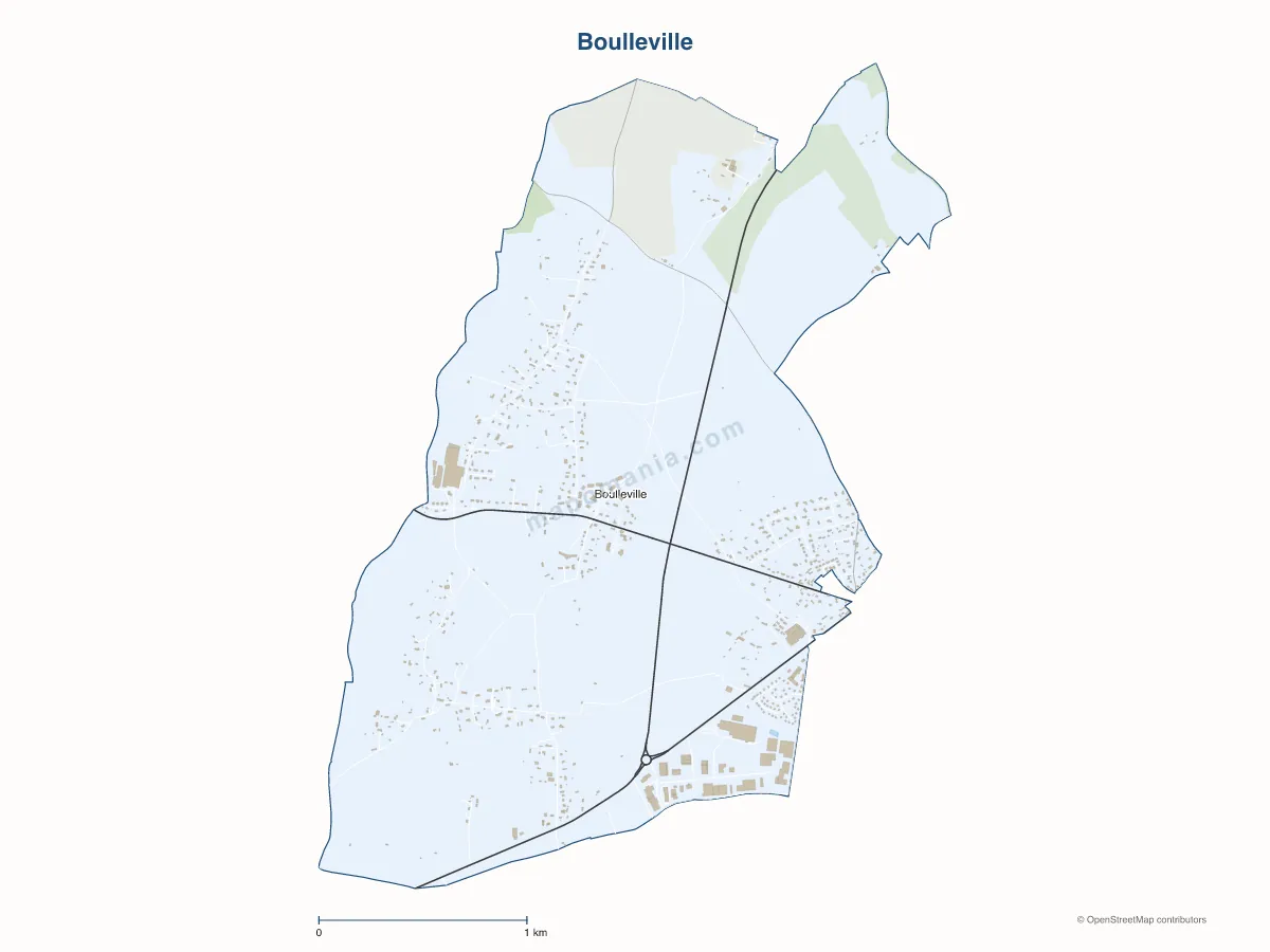 Carte de Boulleville à personnaliser