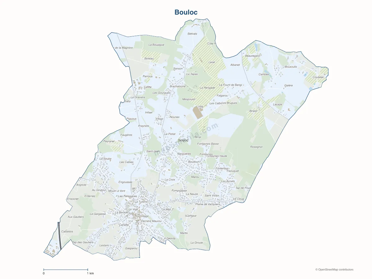 Carte de Bouloc à personnaliser