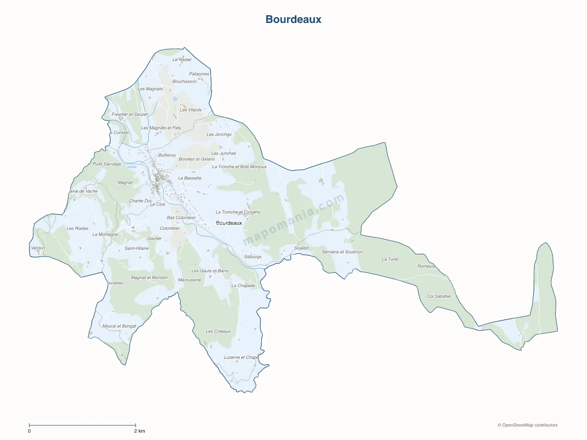 Carte de Bourdeaux à personnaliser