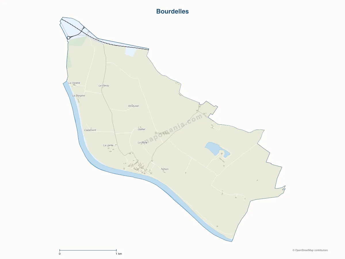 Carte de Bourdelles à personnaliser