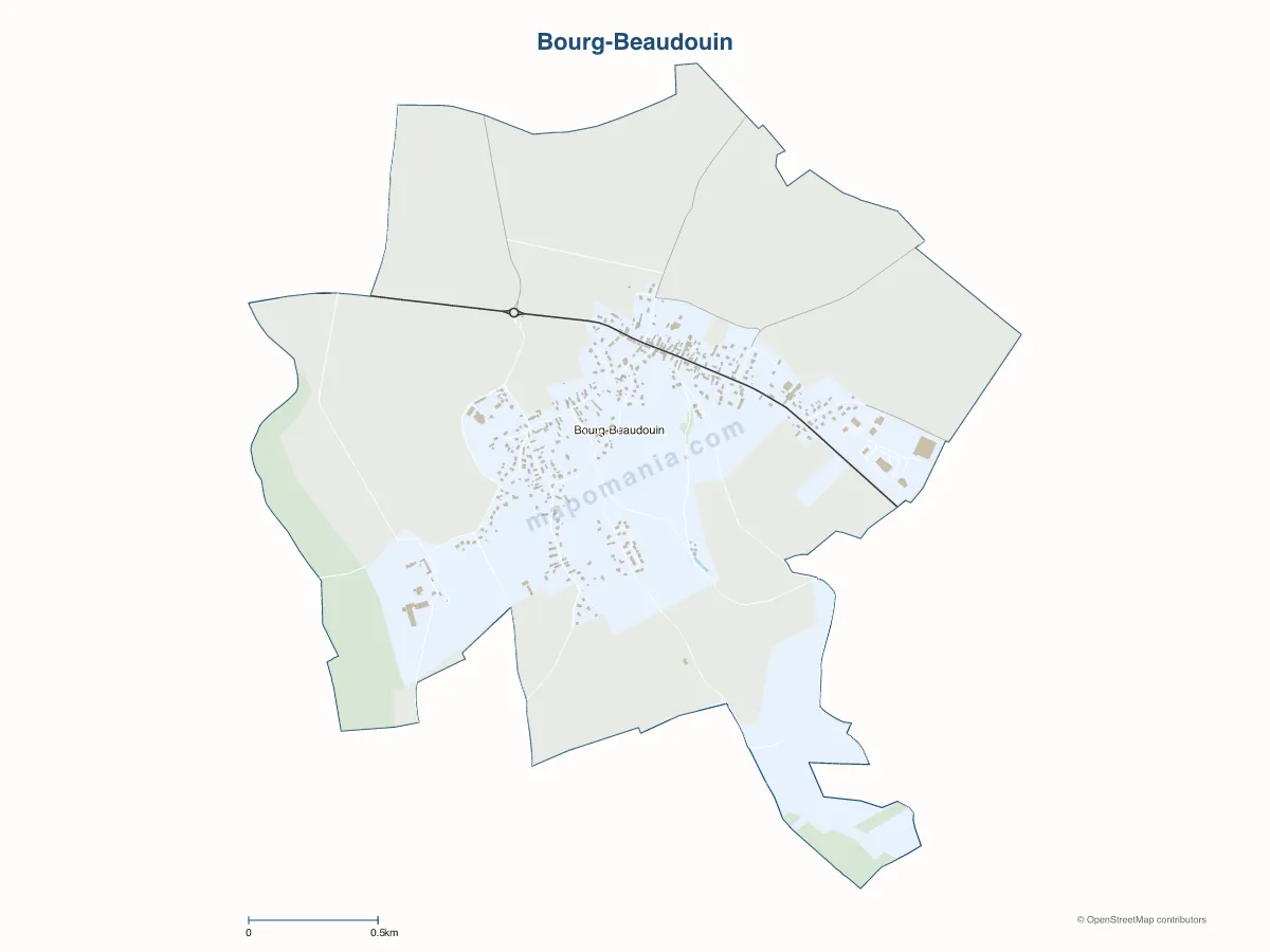 Carte de Bourg-Beaudouin à personnaliser