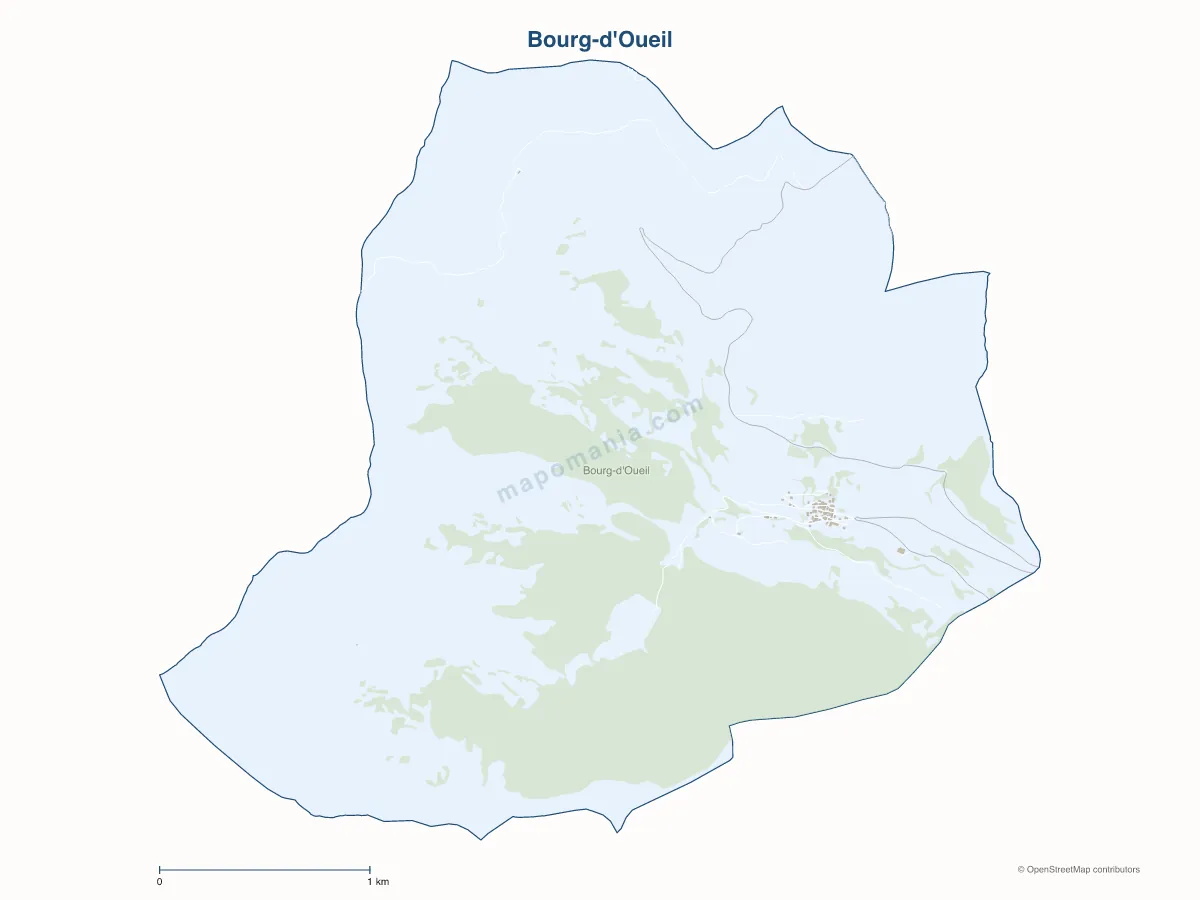 Carte de Bourg-d'Oueil à personnaliser