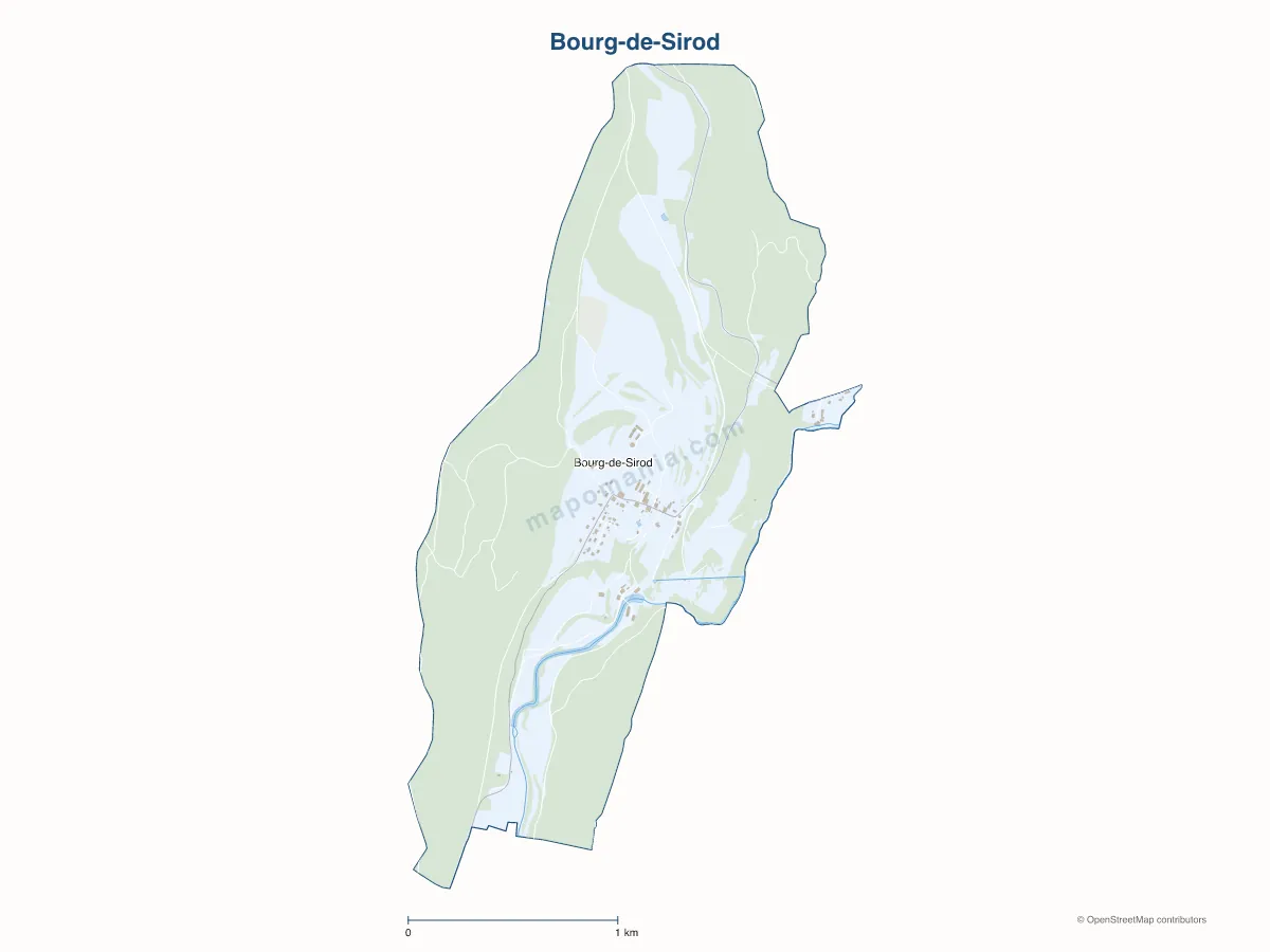 Carte de Bourg-de-Sirod à personnaliser