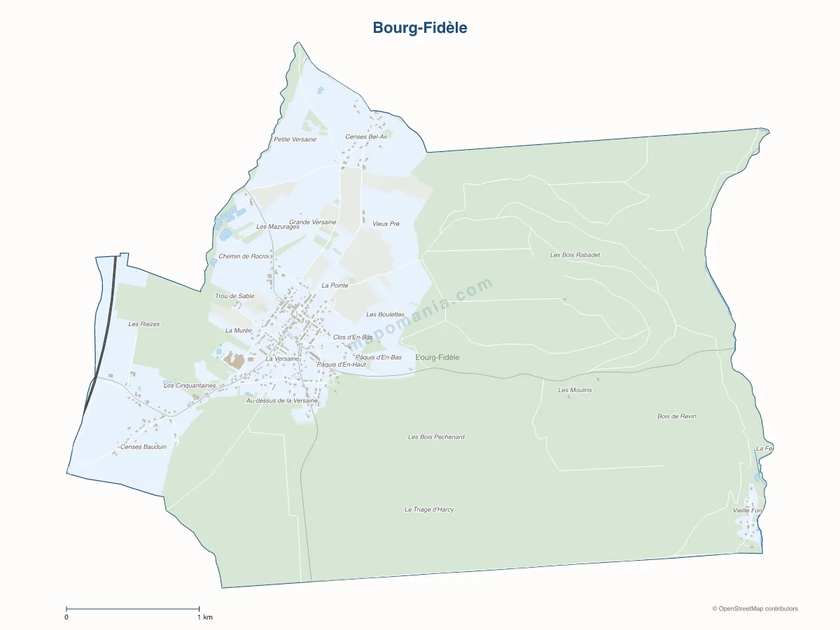 Carte de Bourg-Fidèle à personnaliser