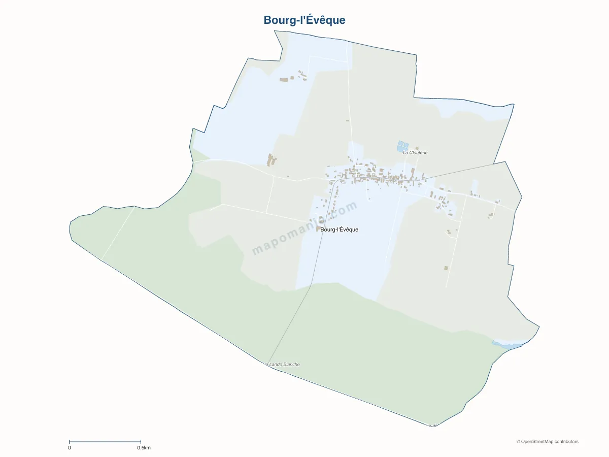 Carte de Bourg-l'Évêque à personnaliser