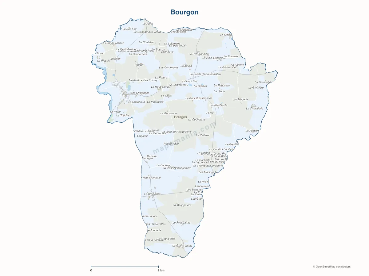 Carte de Bourgon à personnaliser