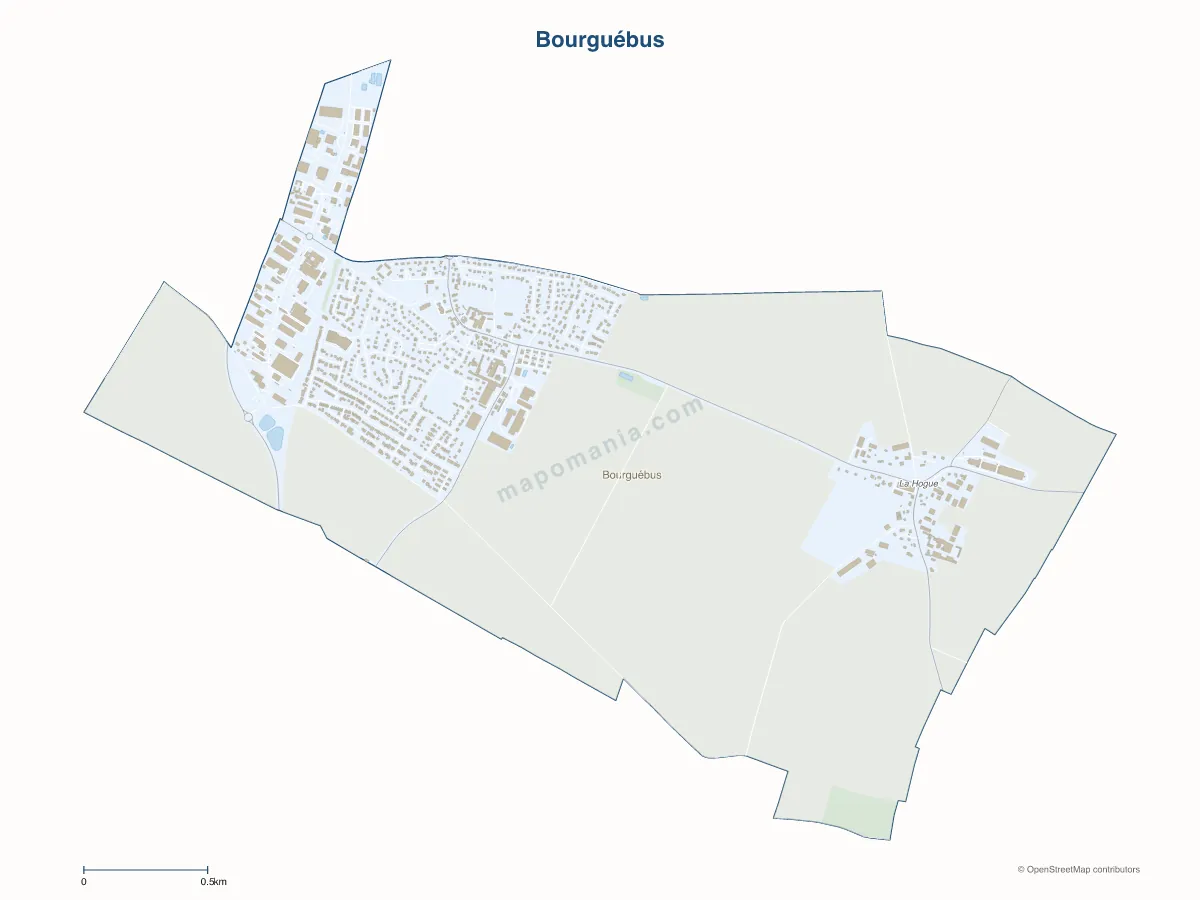 Carte de Bourguébus à personnaliser