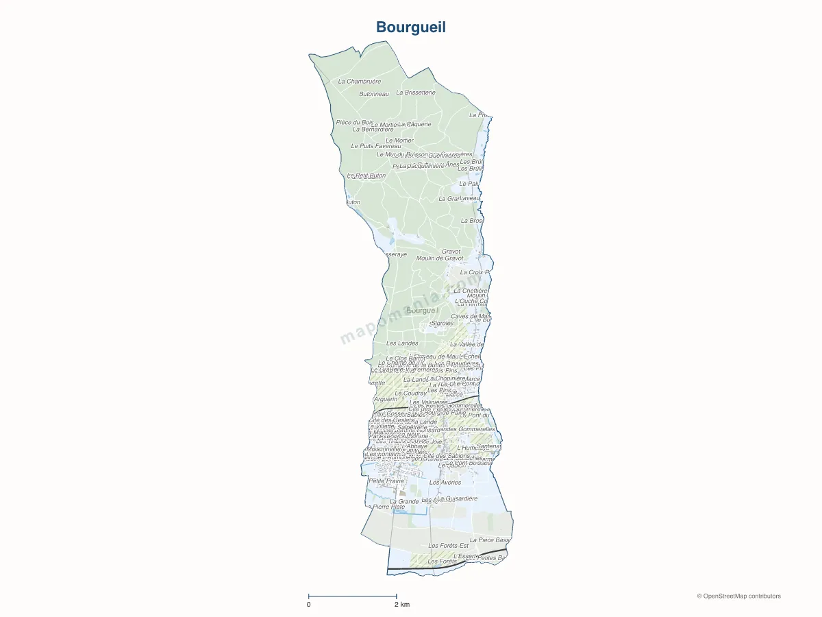 Carte de Bourgueil à personnaliser