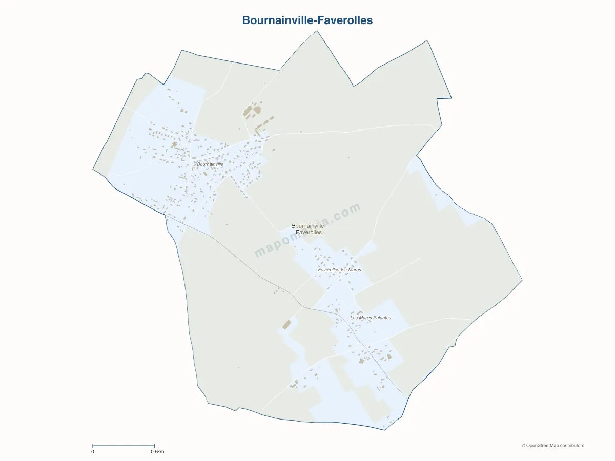 Carte de Bournainville-Faverolles à personnaliser