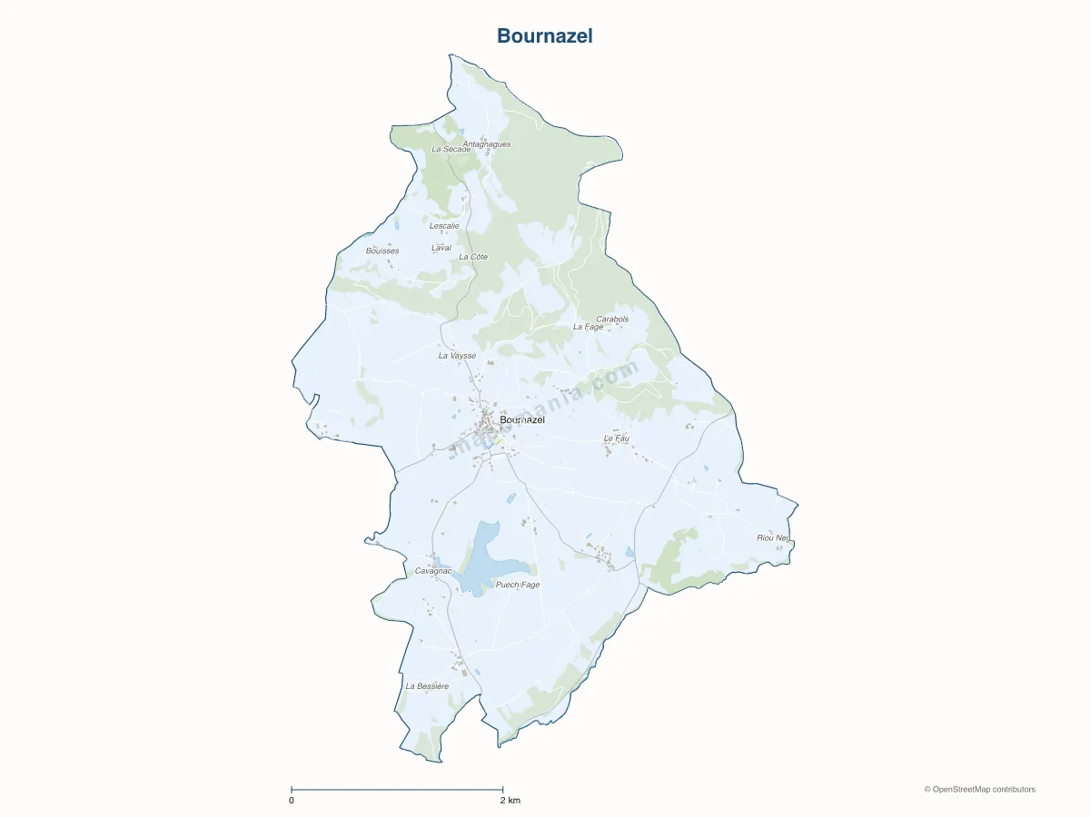 Carte de Bournazel à personnaliser