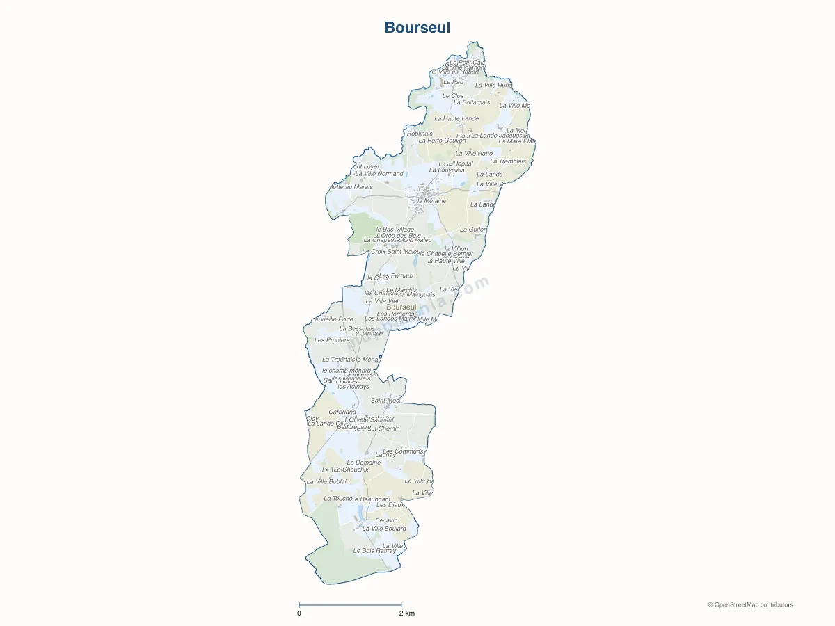 Carte de Bourseul à personnaliser