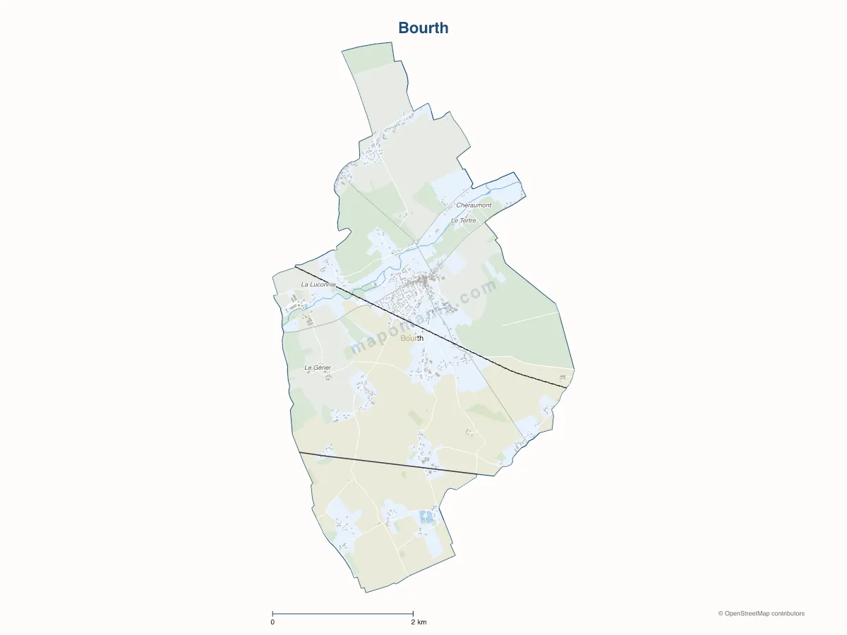 Carte de Bourth à personnaliser