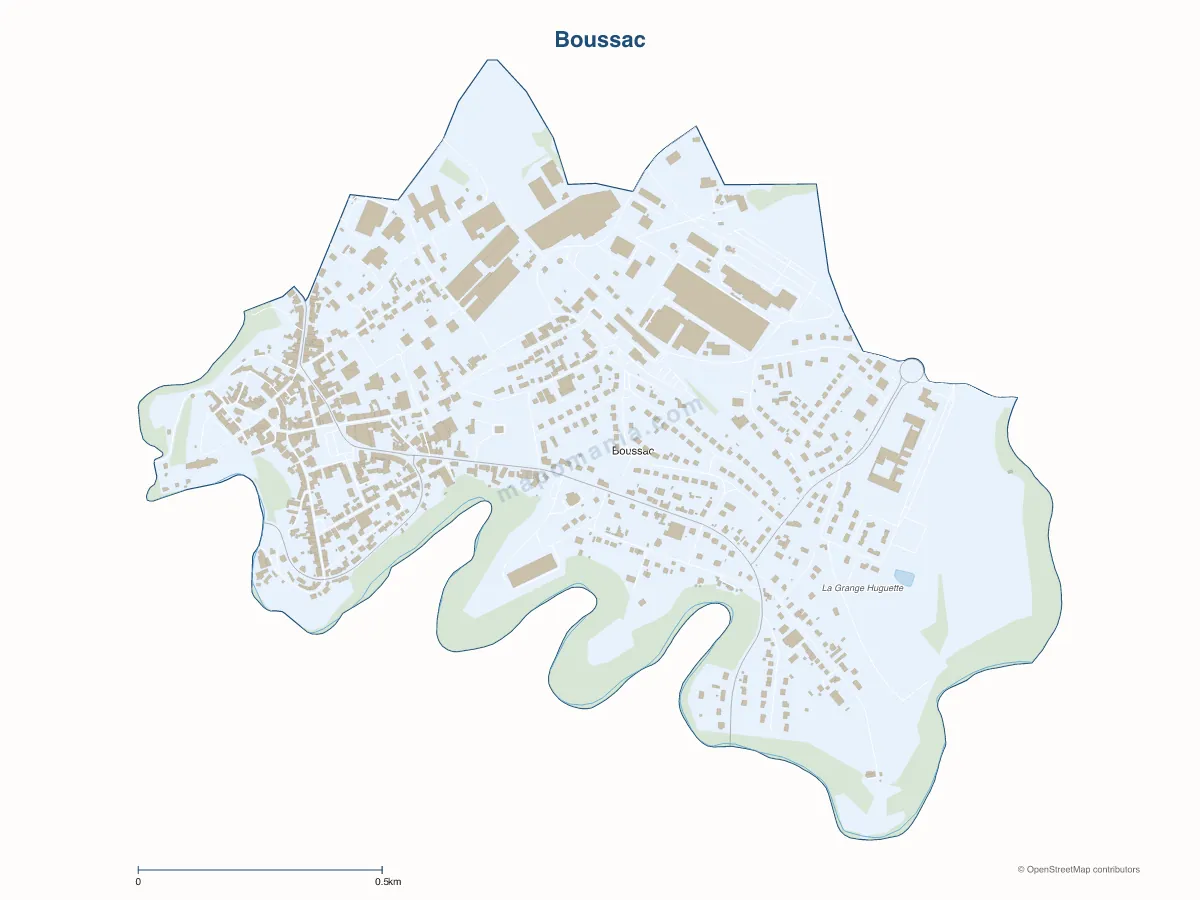Carte de Boussac à personnaliser