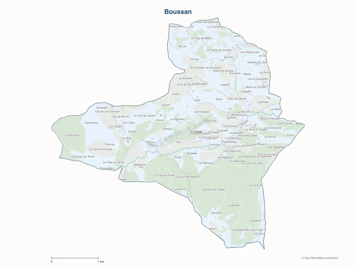 Carte de Boussan à personnaliser