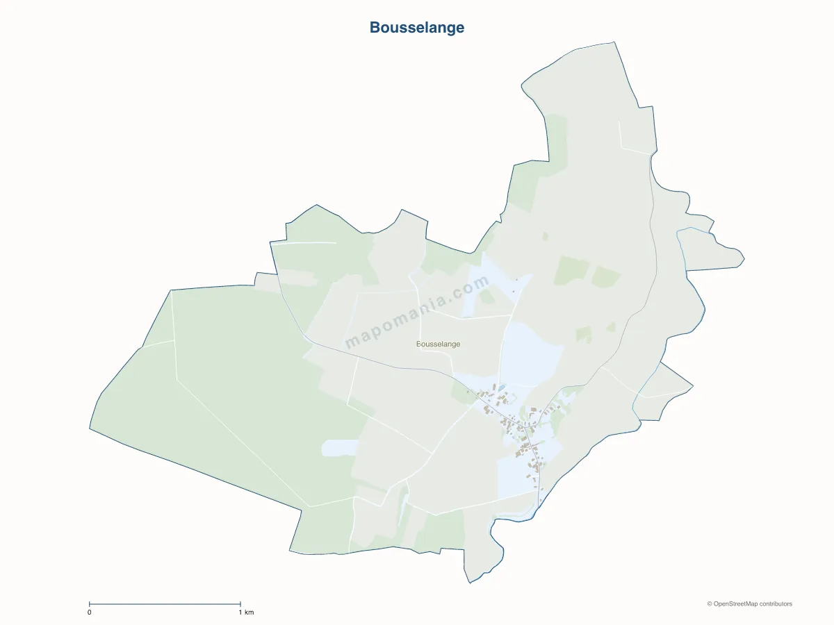 Carte de Bousselange à personnaliser