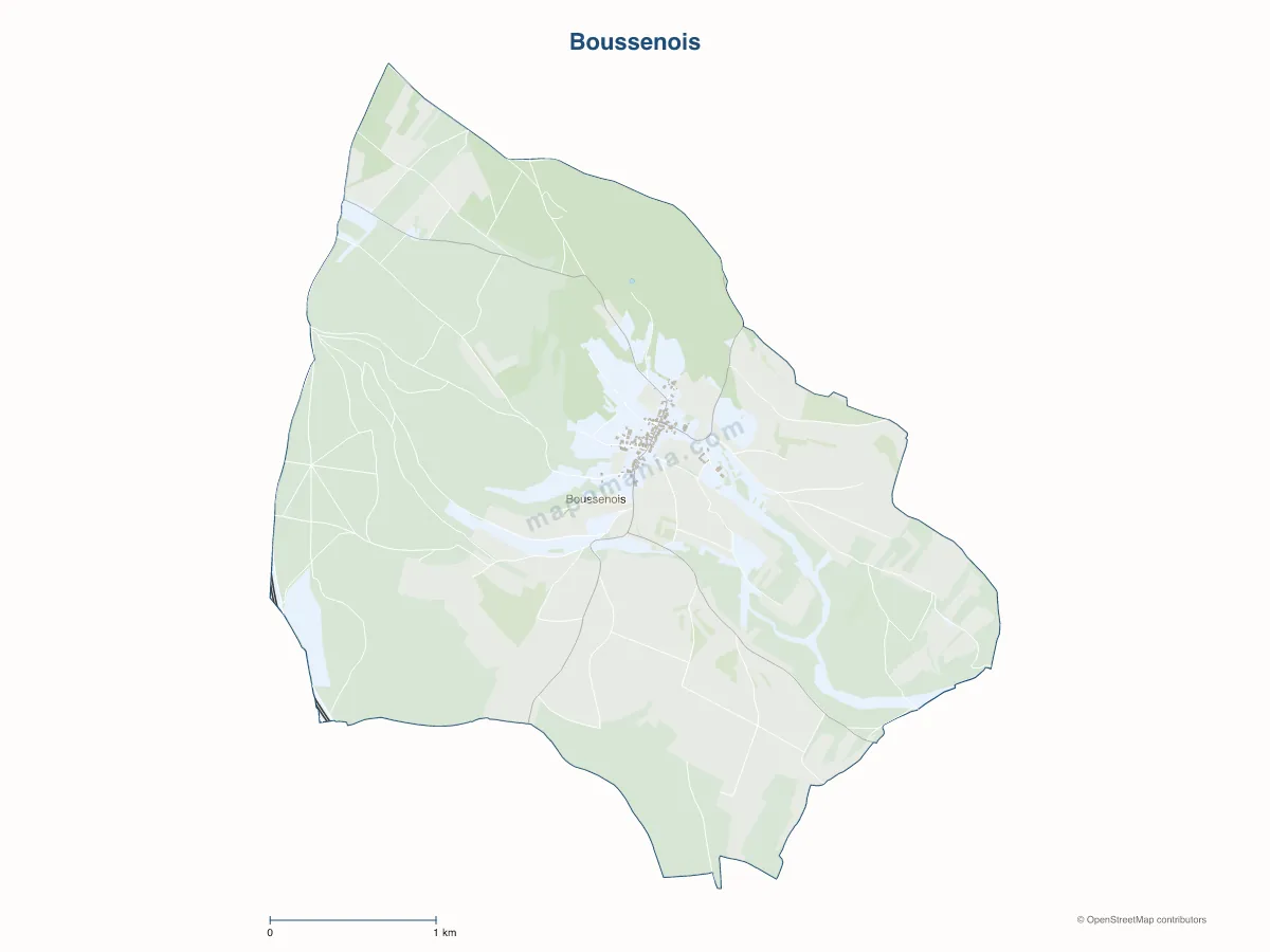Carte de Boussenois à personnaliser
