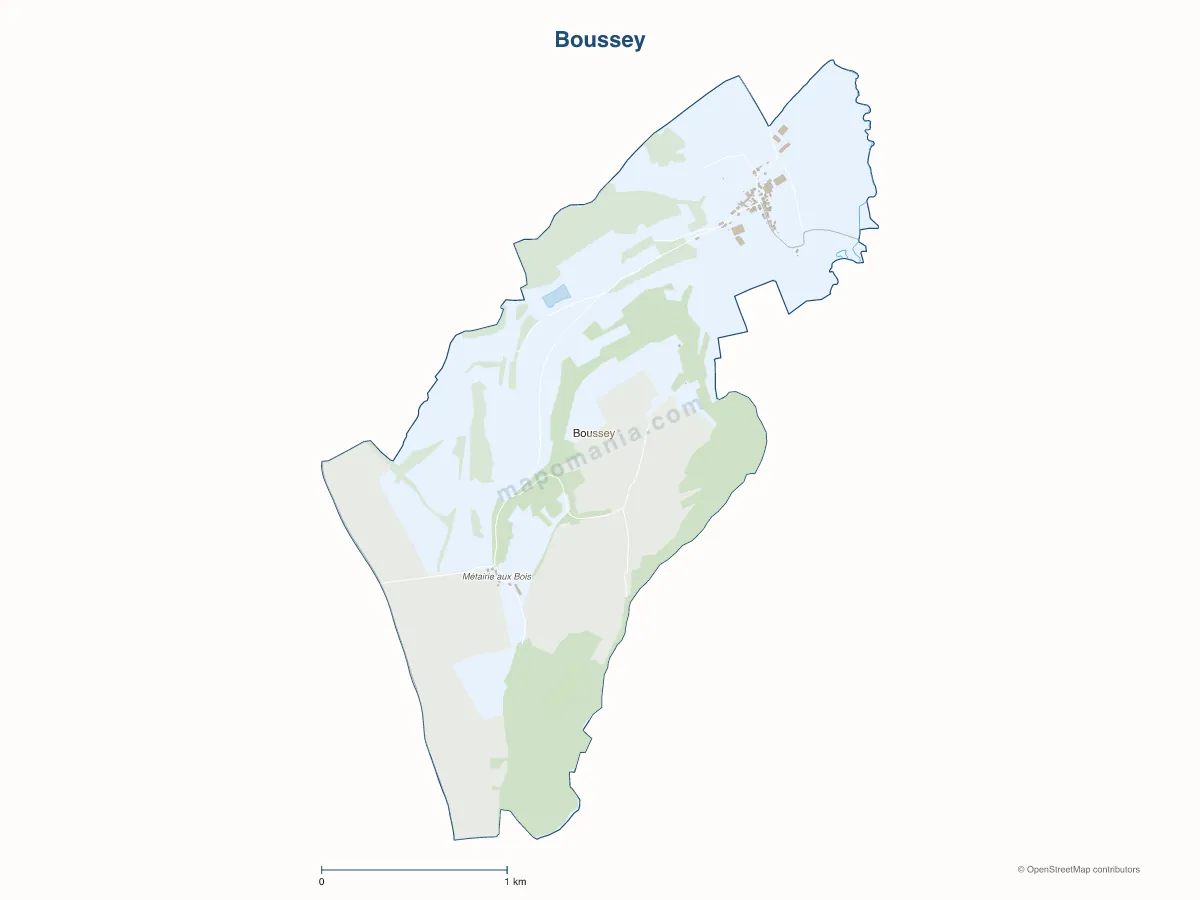 Carte de Boussey à personnaliser