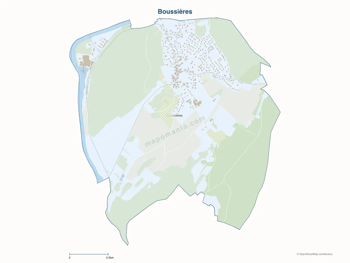 Carte de Boussières à personnaliser