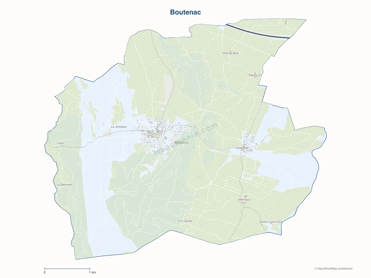 Carte de Boutenac à personnaliser