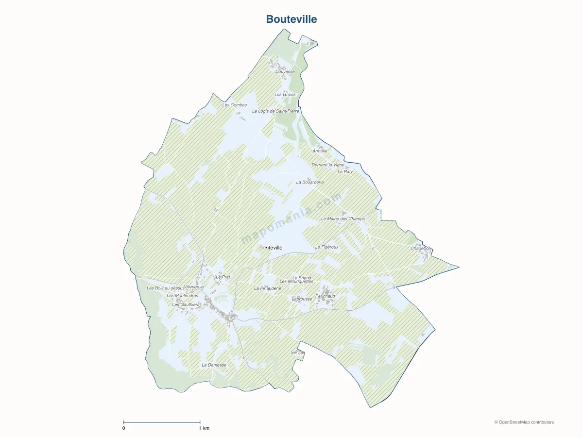 Carte de Bouteville à personnaliser