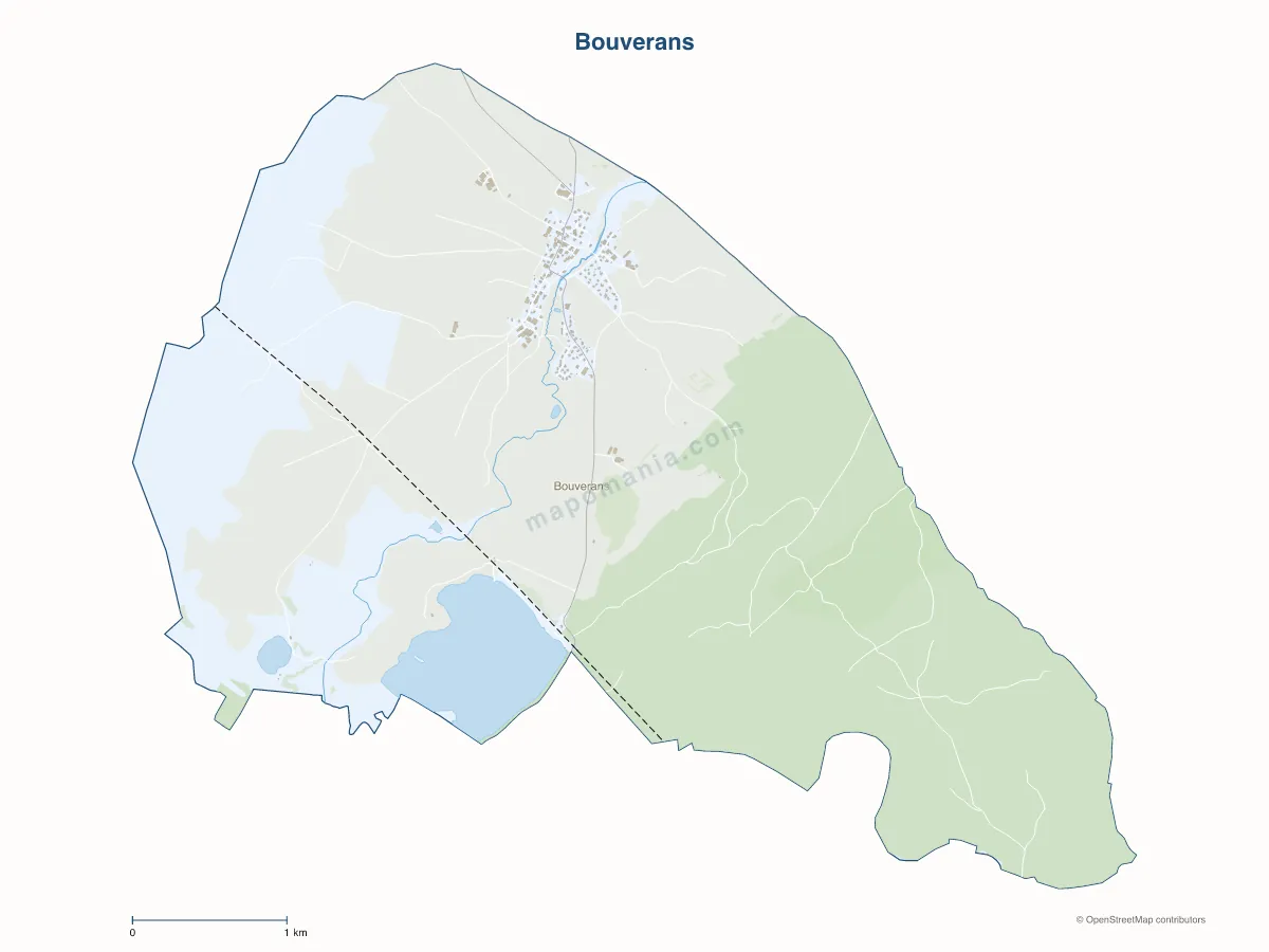 Carte de Bouverans à personnaliser