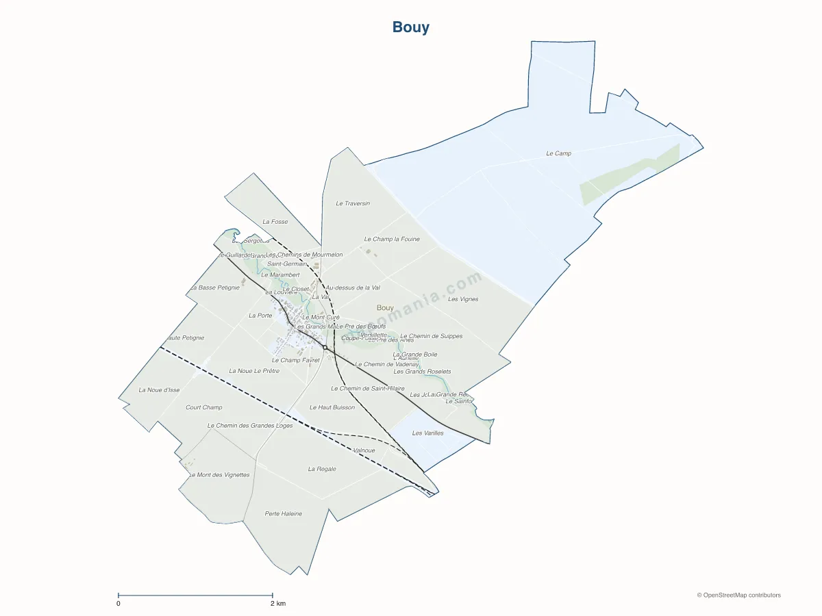 Carte de Bouy à personnaliser