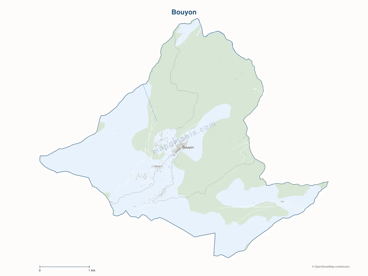 Carte de Bouyon à personnaliser