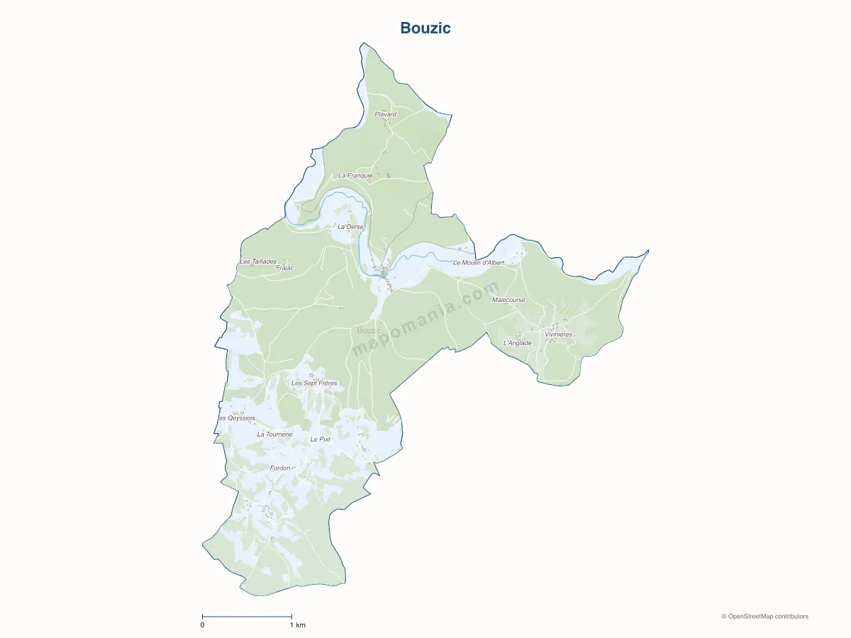 Carte de Bouzic à personnaliser