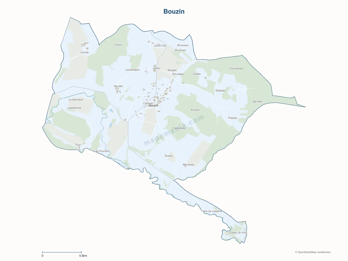 Carte de Bouzin à personnaliser