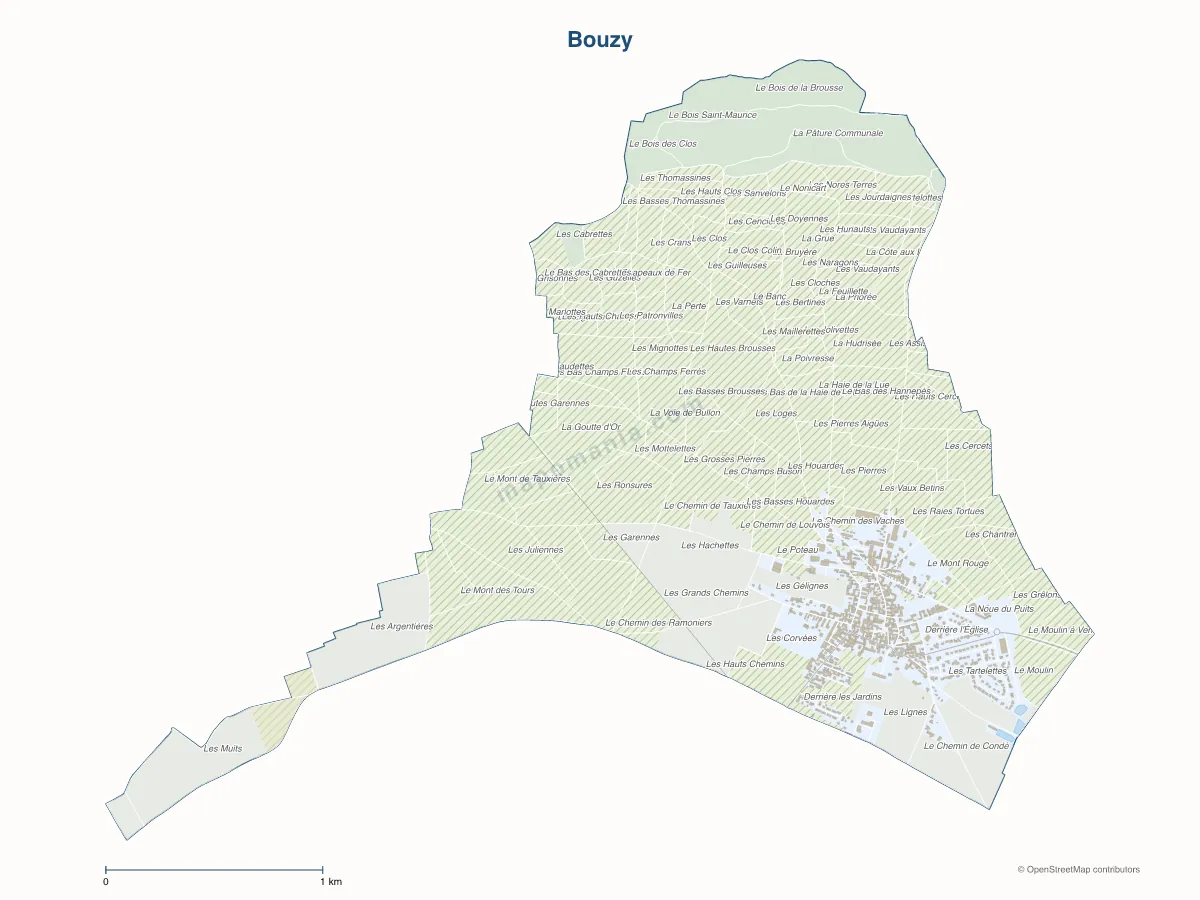 Carte de Bouzy à personnaliser