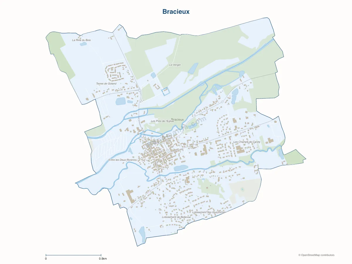 Carte de Bracieux à personnaliser