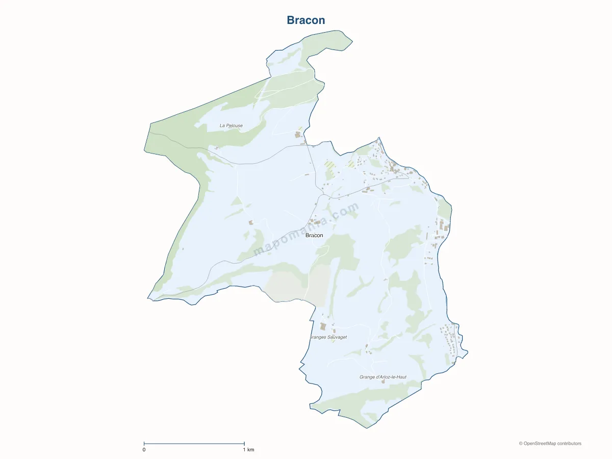 Carte de Bracon à personnaliser