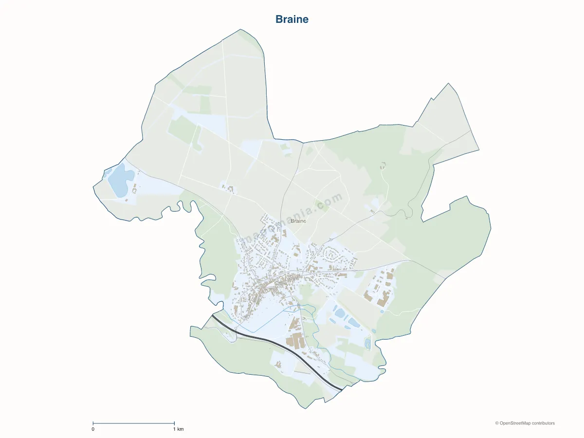 Carte de Braine à personnaliser