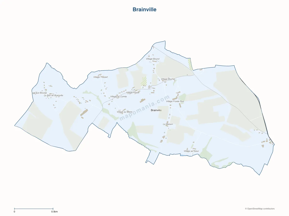 Carte de Brainville à personnaliser