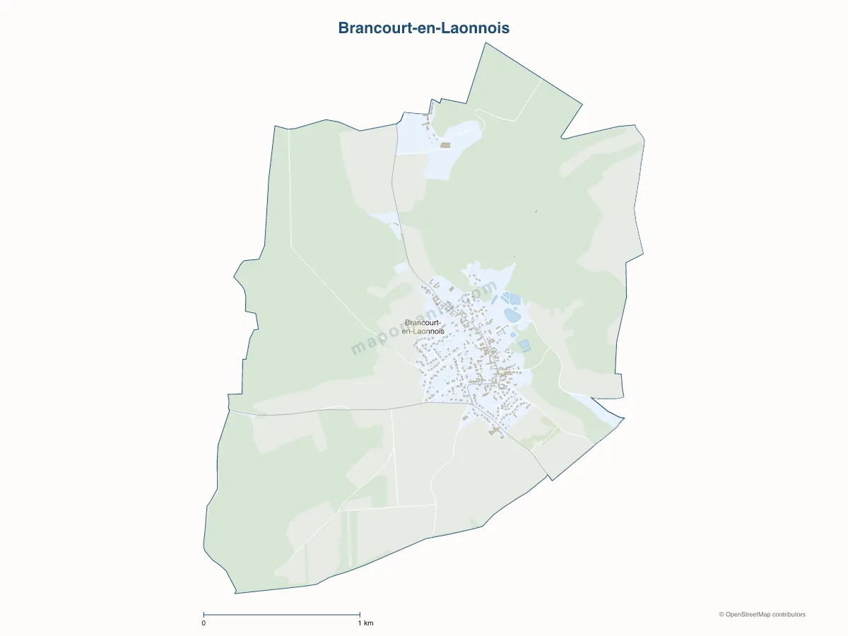 Carte de Brancourt-en-Laonnois à personnaliser