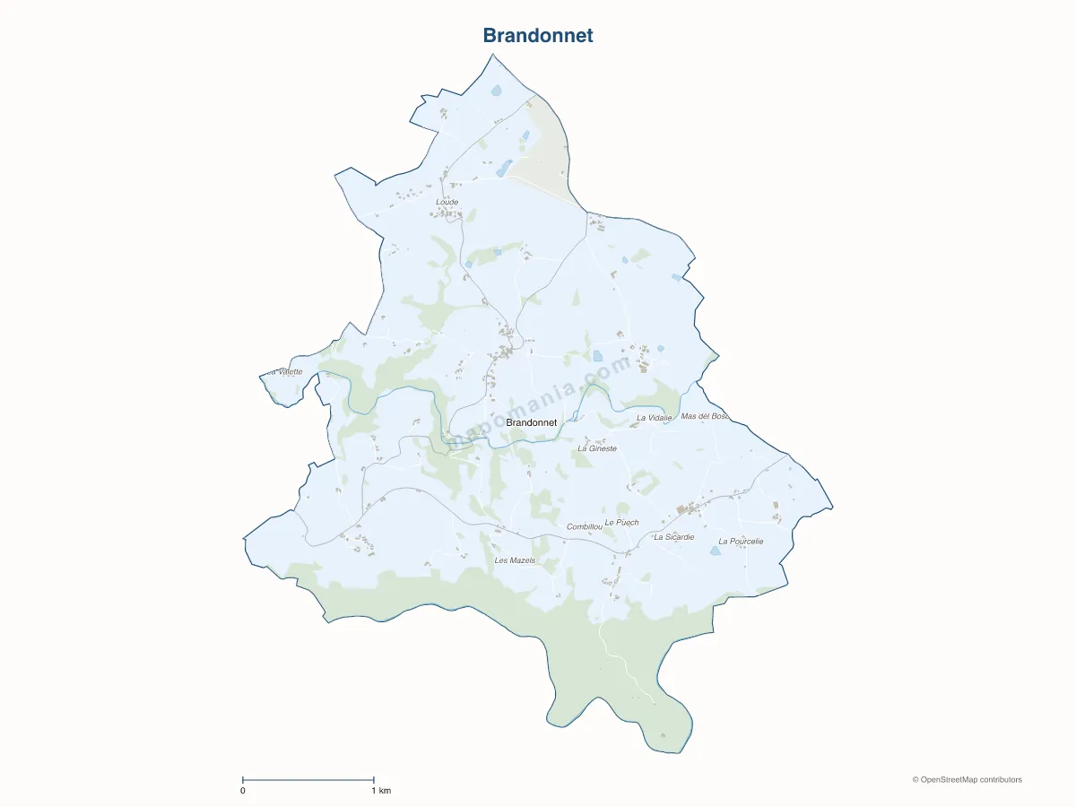 Carte de Brandonnet à personnaliser