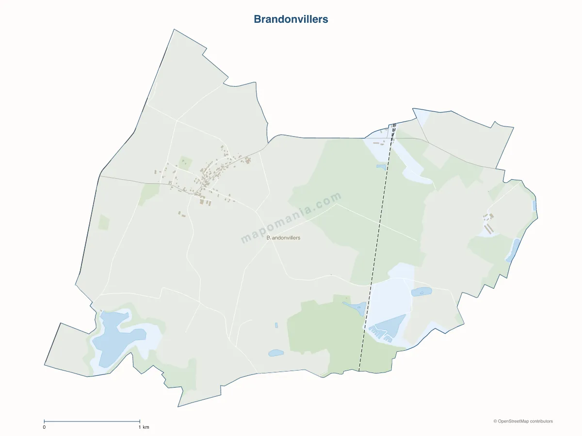 Carte de Brandonvillers à personnaliser