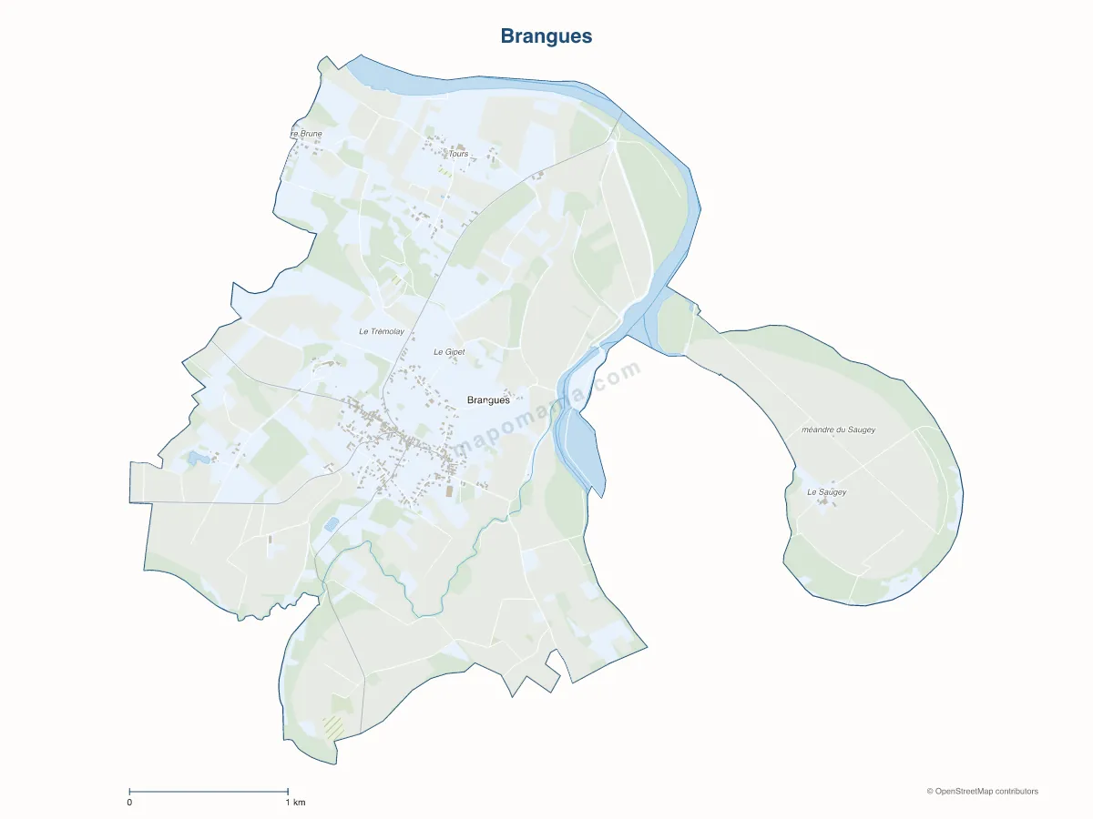 Carte de Brangues à personnaliser