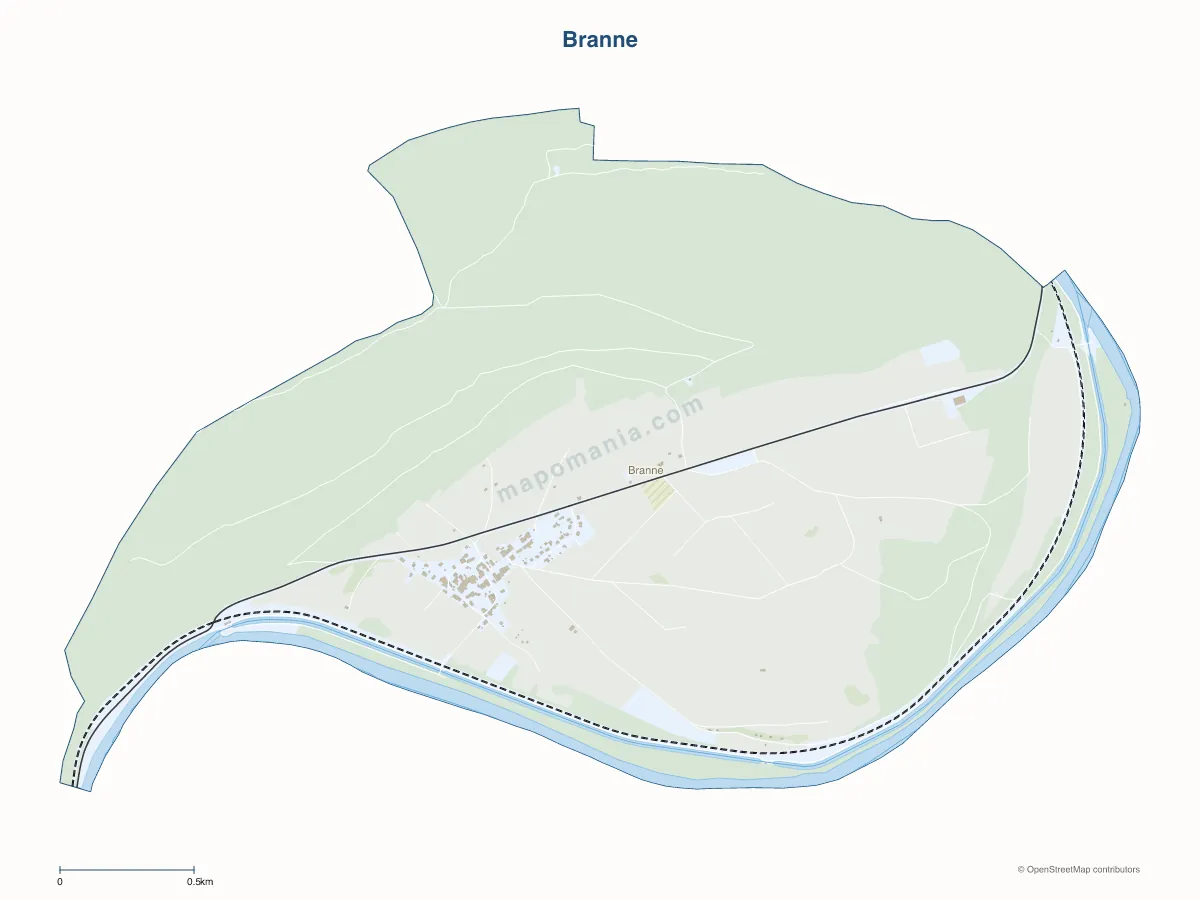 Carte de Branne à personnaliser