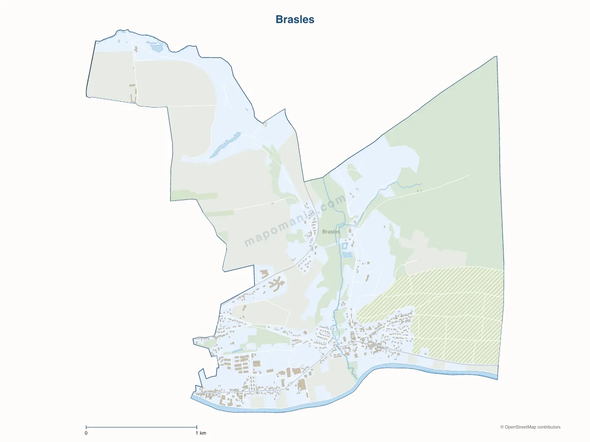 Carte de Brasles à personnaliser