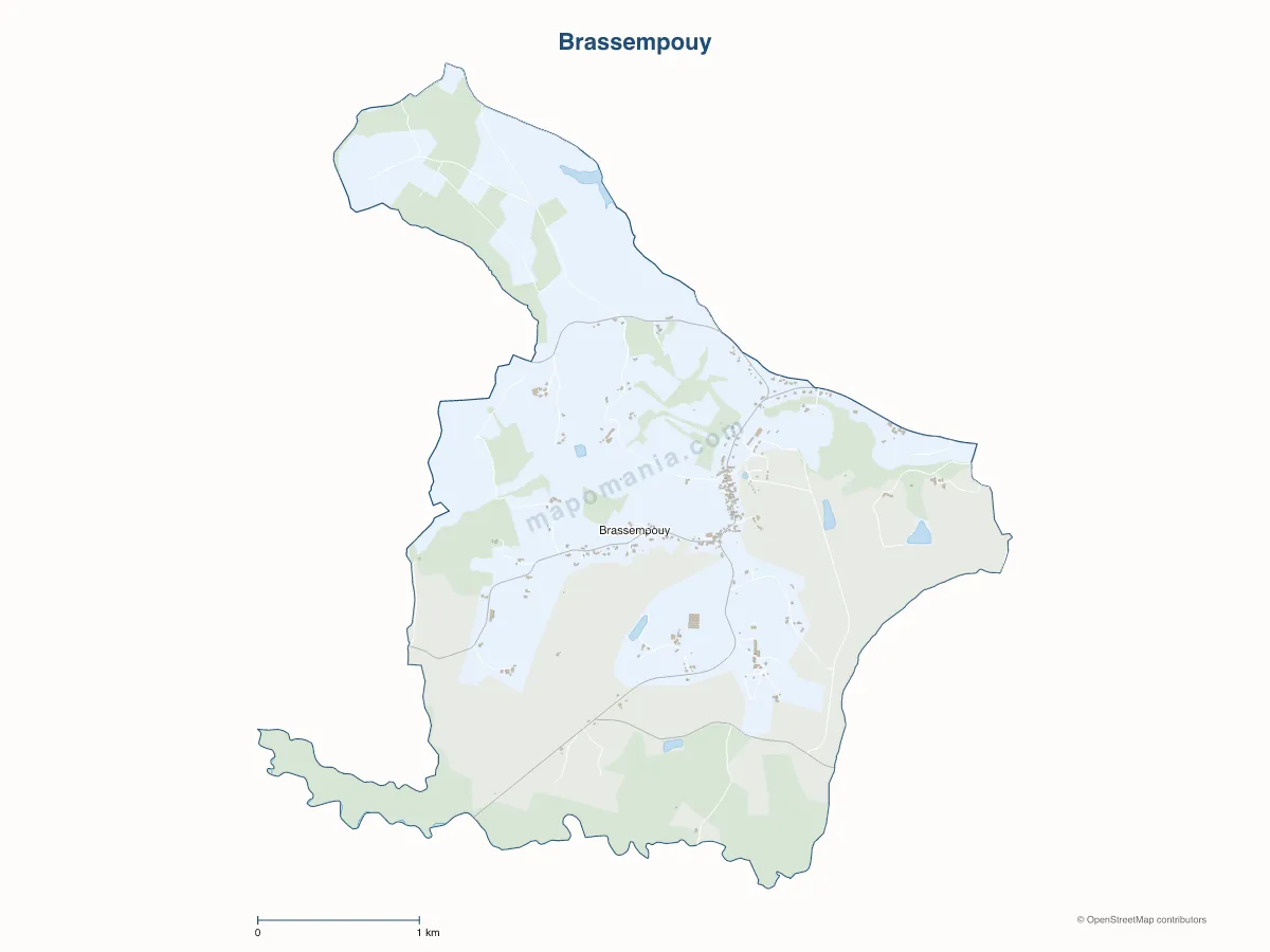Carte de Brassempouy à personnaliser