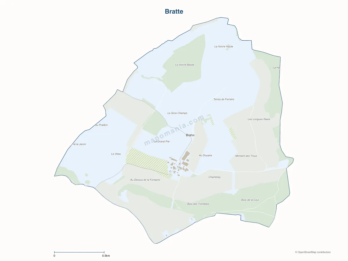 Carte de Bratte à personnaliser