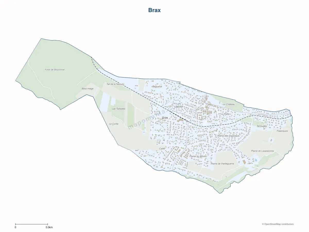 Carte de Brax à personnaliser